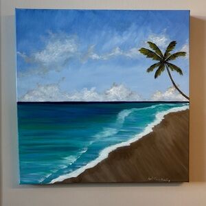 “Lone Palm” original oil painting